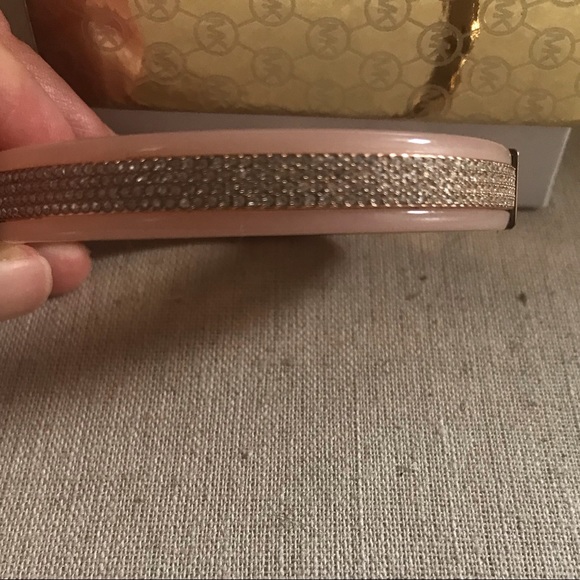 Michael Kors rose gold crystal hinge bracelet. - Picture 2 of 4